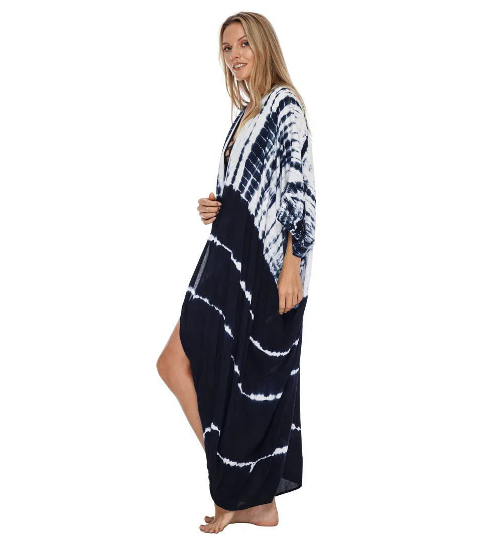 Best Selling. Women Black Tie Dye Kimono