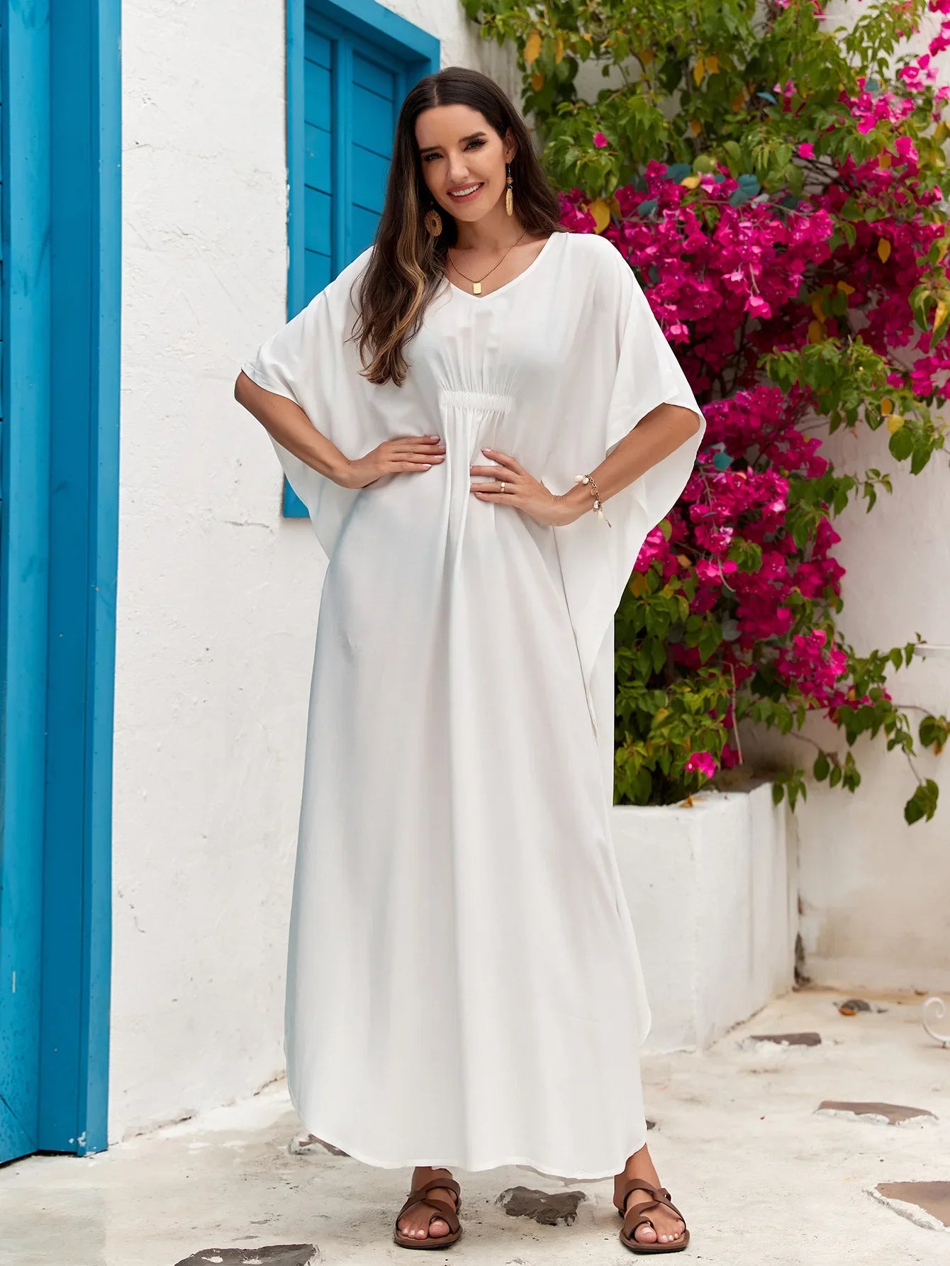 Plus Size Kaftan Black And White