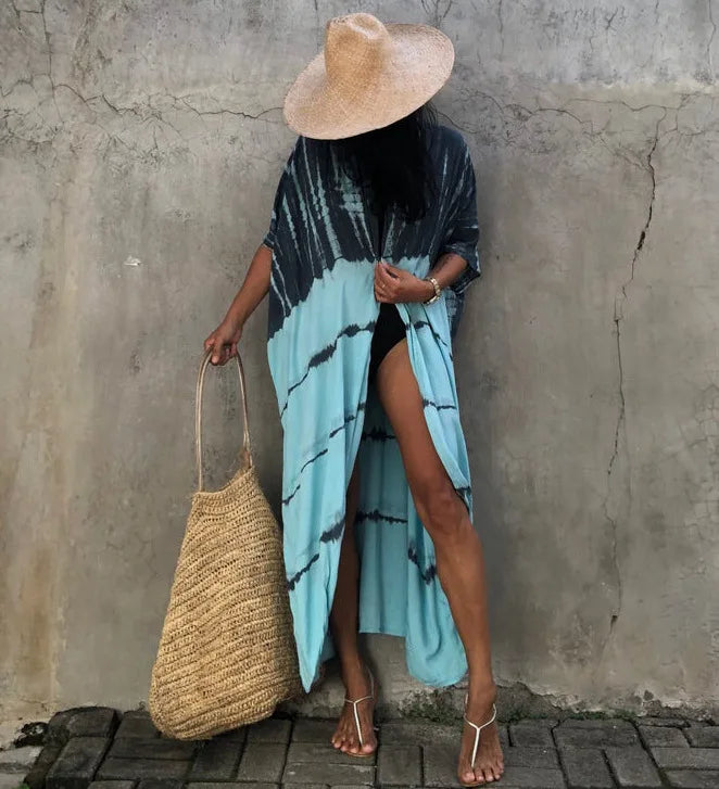 Best Selling. Women Black Tie Dye Kimono