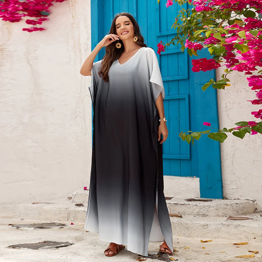 Plus Size Gradient Kaftan