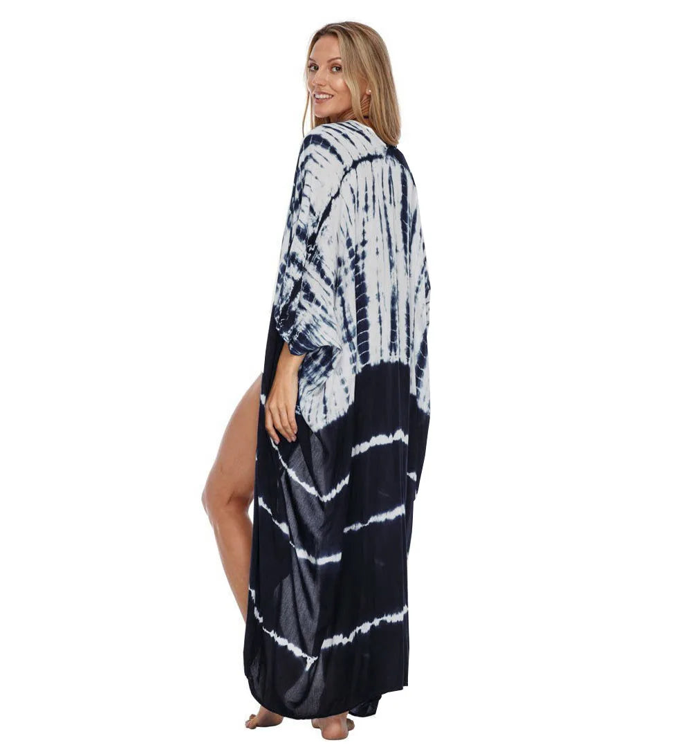 Best Selling. Women Black Tie Dye Kimono
