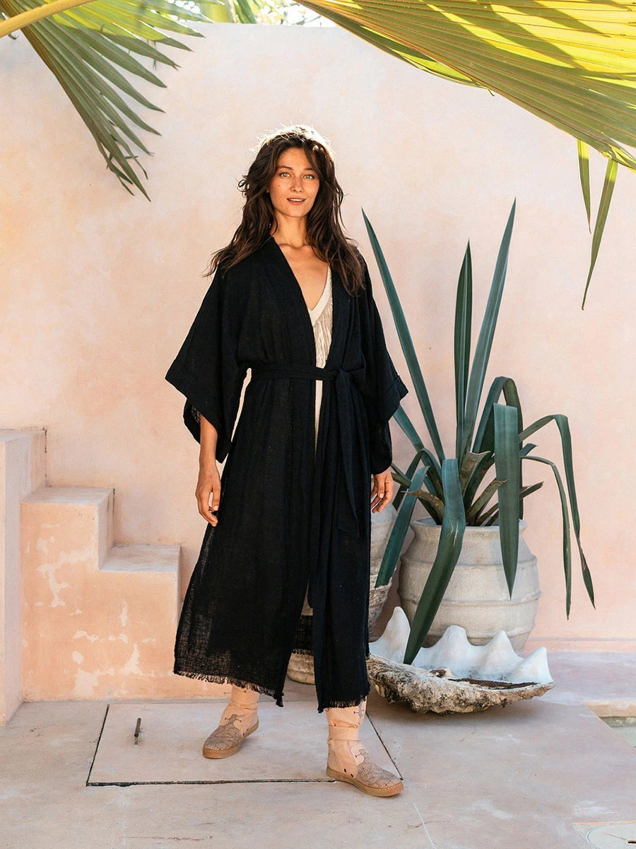 Bohemian Style Linen Summer Coat