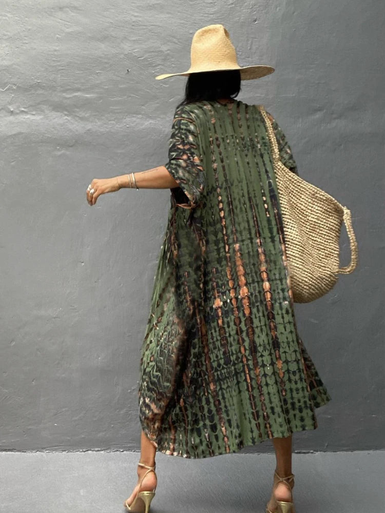 Best Selling. Women Black Tie Dye Kimono